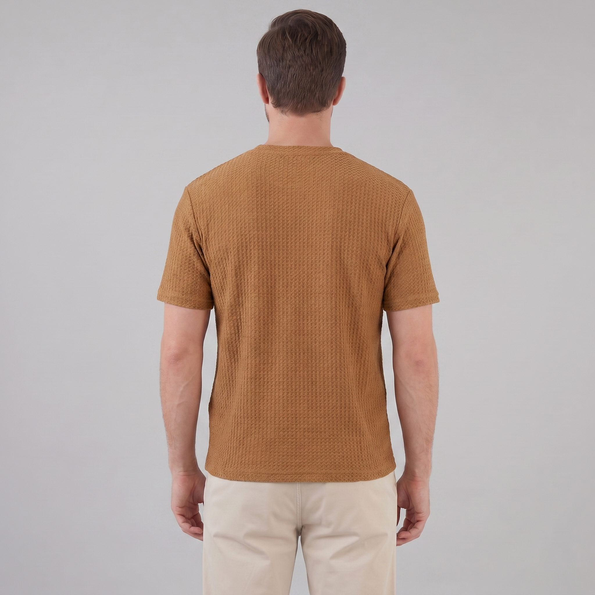Men's Structured Cotton T-Shirt for Summer Casual Wear