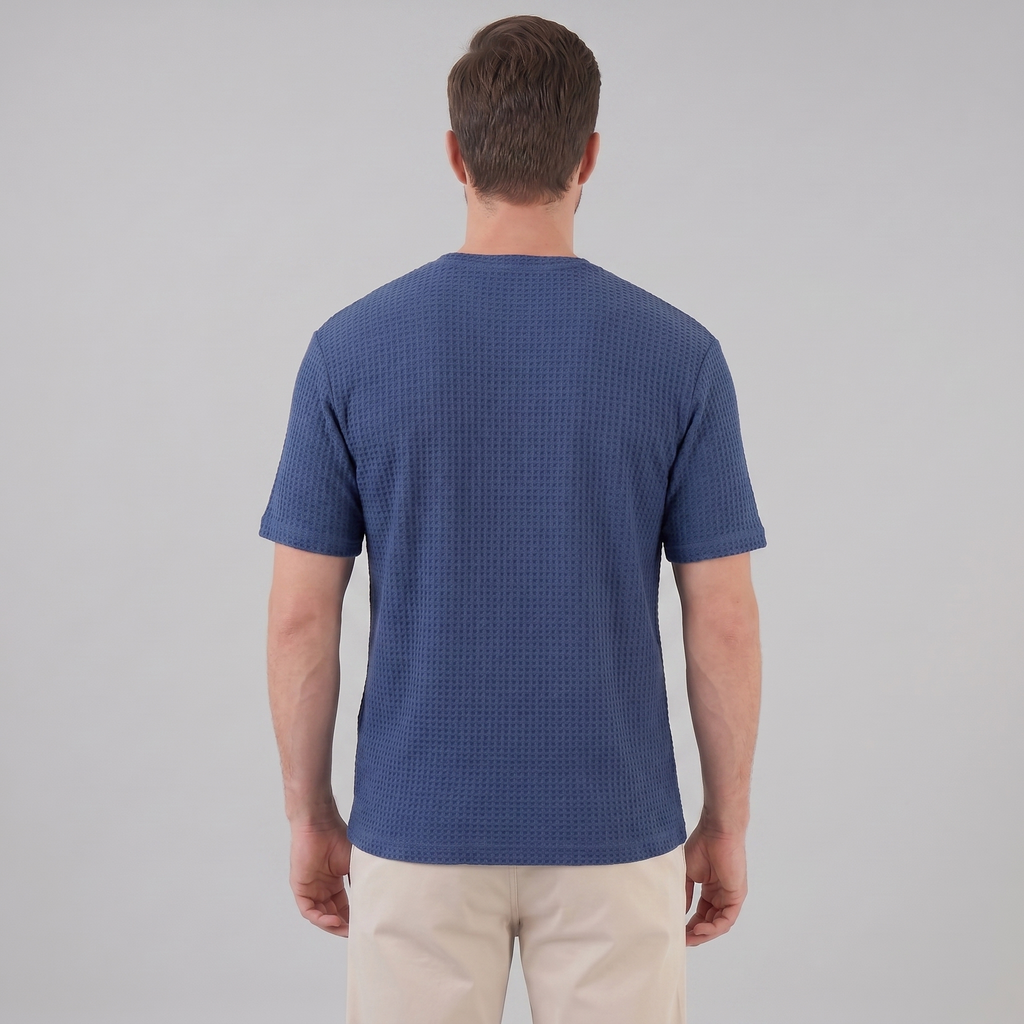 Men's Structured Cotton T-Shirt for Summer Casual Wear