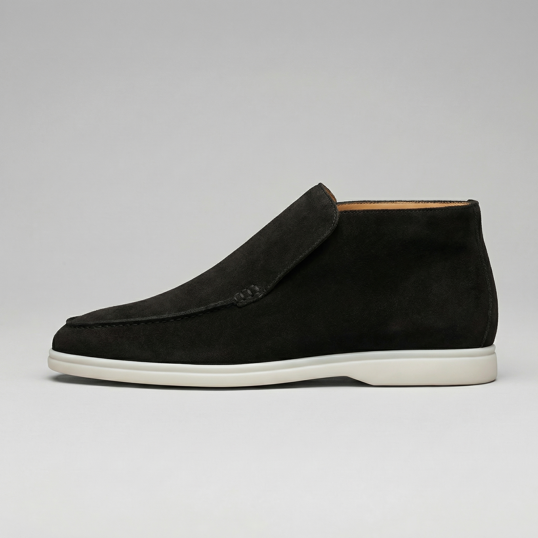 Men's Suede Loafers - High-Top Design for Casual or Formal Wear