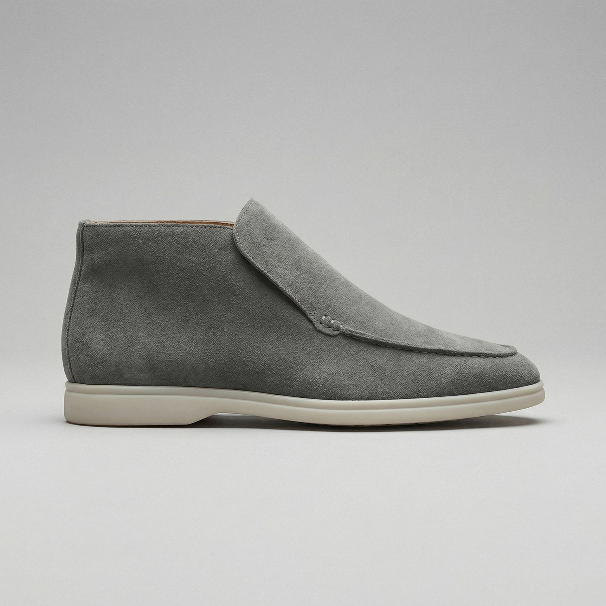 Men's Suede Loafers - High-Top Design for Casual or Formal Wear