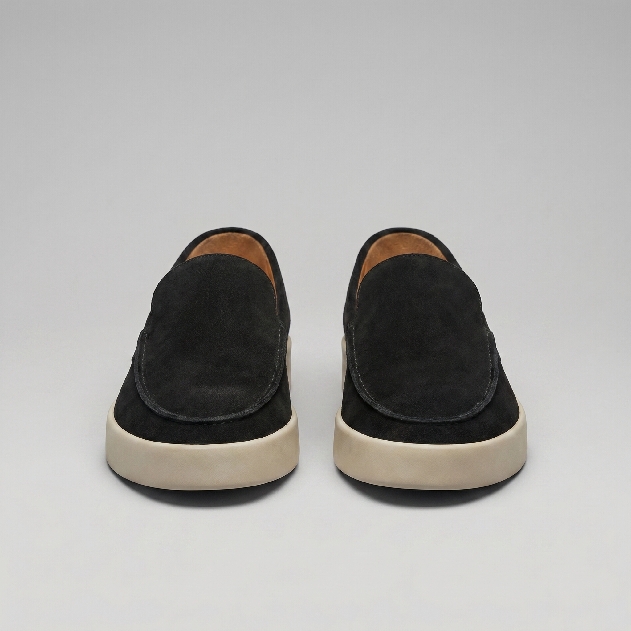 Men's Suede Mid Loafers for Casual and Formal Wear - Comfortable Slip-On Design