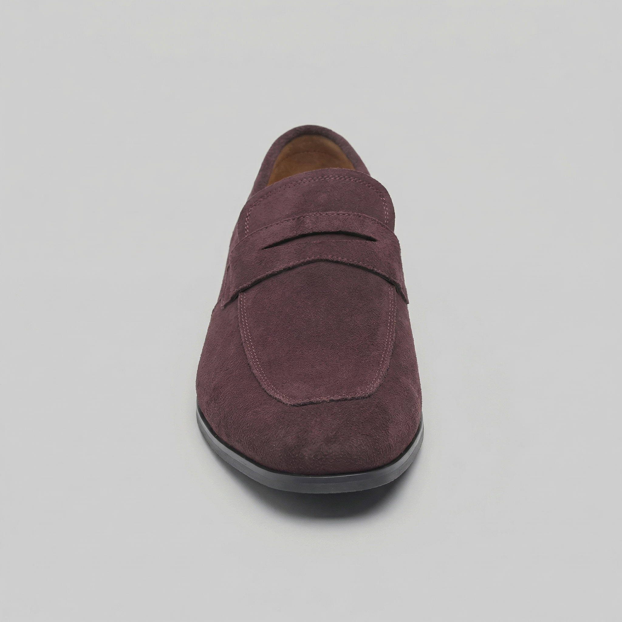 Men's Suede Penny Loafers - Classic Design for Casual and Formal Wear