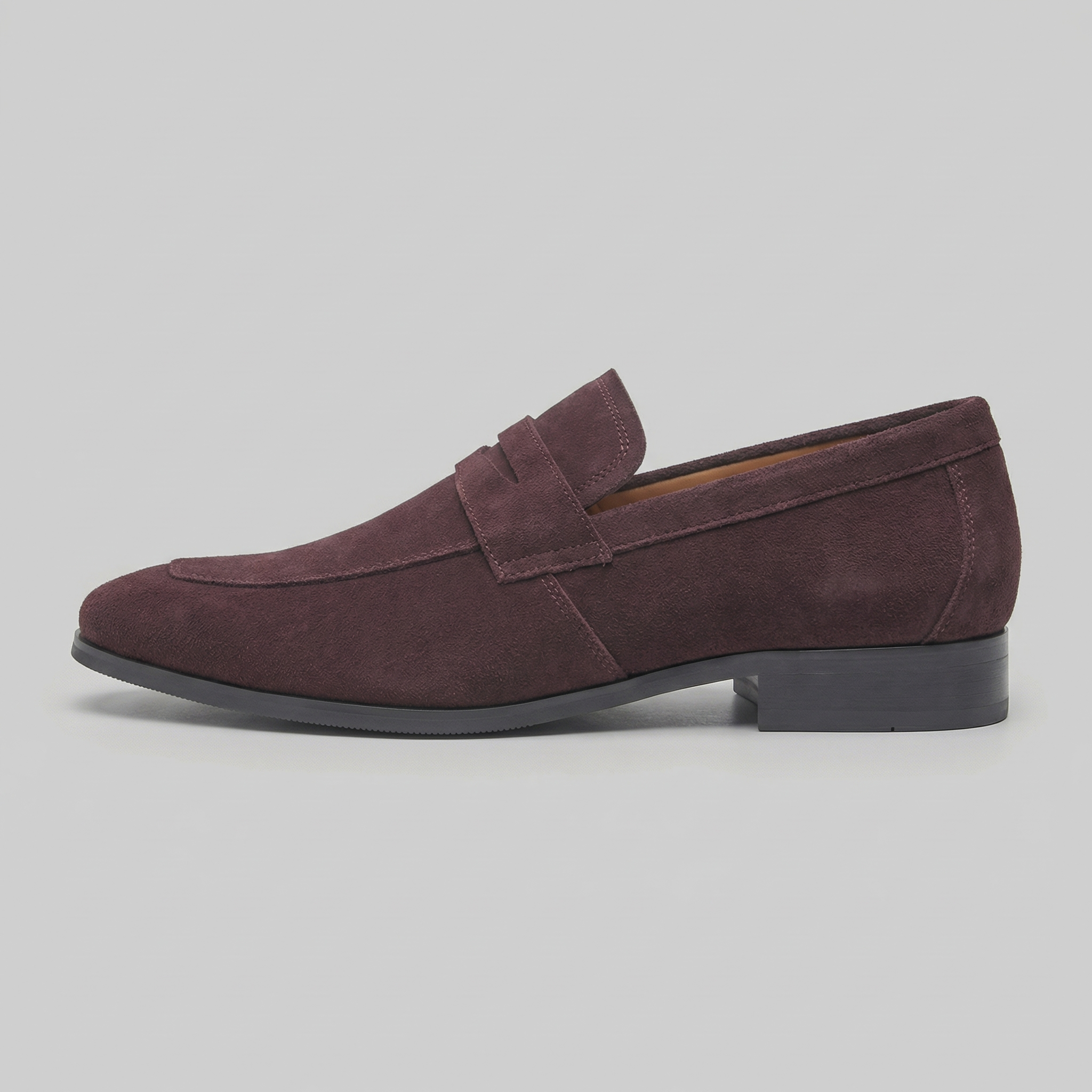 Men's Suede Penny Loafers - Classic Design for Casual and Formal Wear
