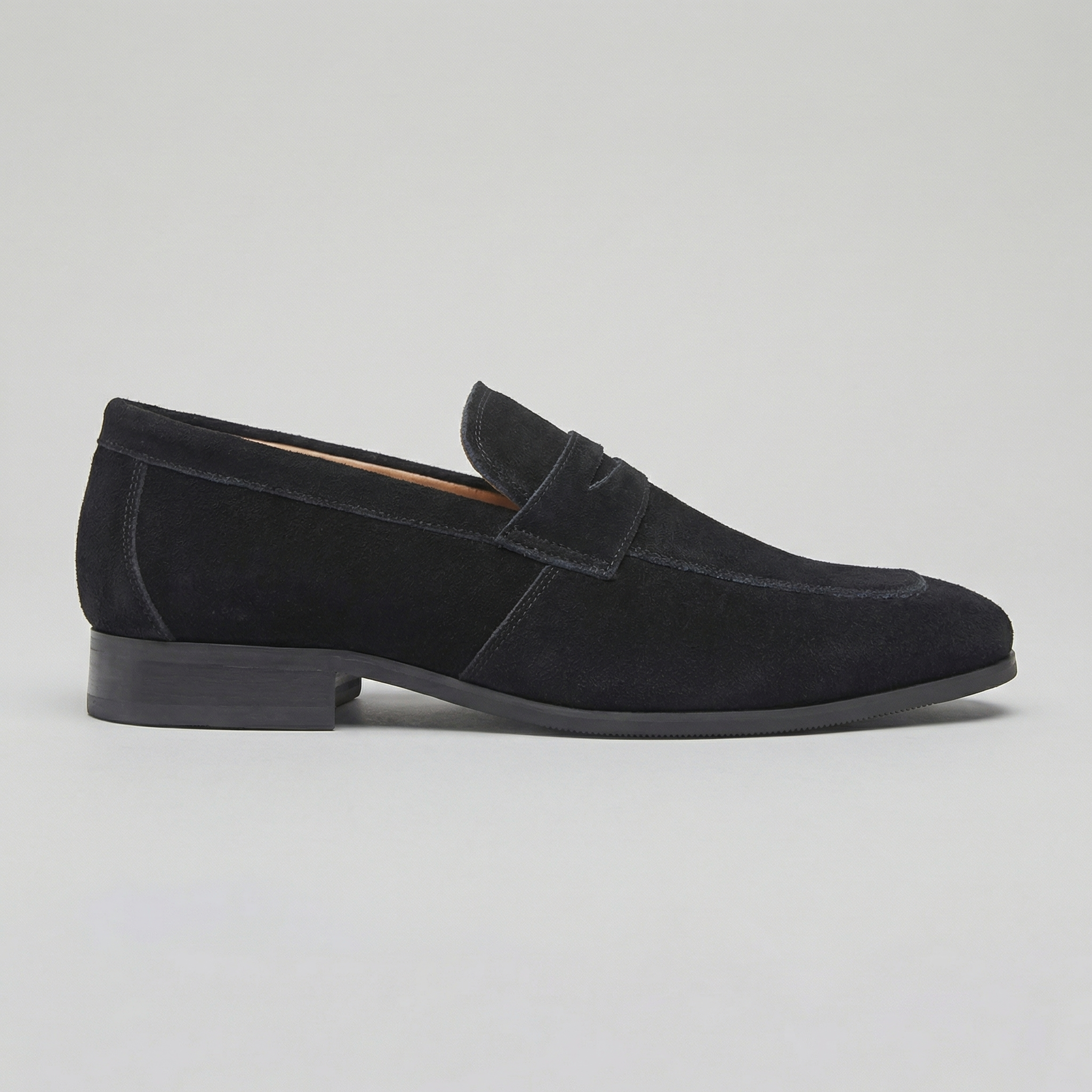 Men's Suede Penny Loafers - Classic Design for Casual and Formal Wear