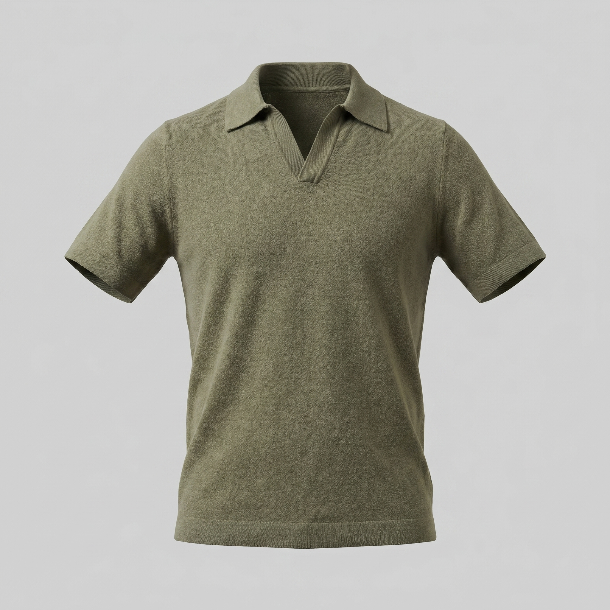 Men's V-Neck Polo Shirt - Lightweight Cotton - Casual Summer Wear - Multiple Colors