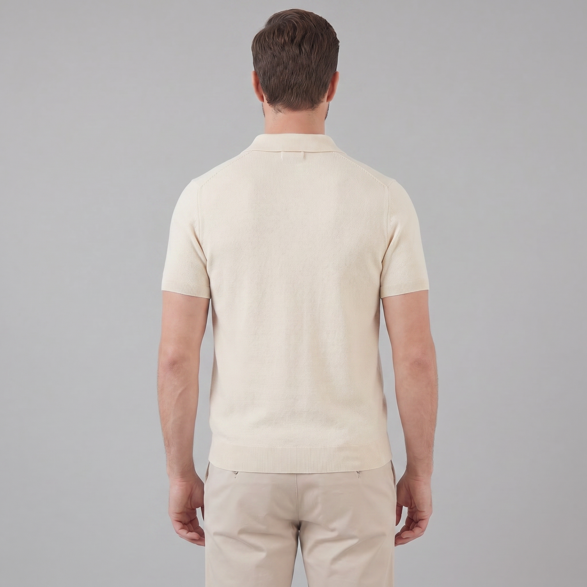 Men's V-Neck Polo Shirt - Lightweight Cotton - Casual Summer Wear - Multiple Colors