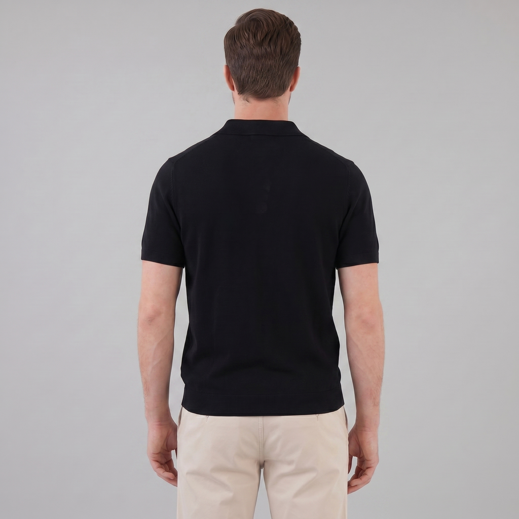 Men's V-Neck Polo Shirt - Lightweight Cotton - Casual Summer Wear - Multiple Colors