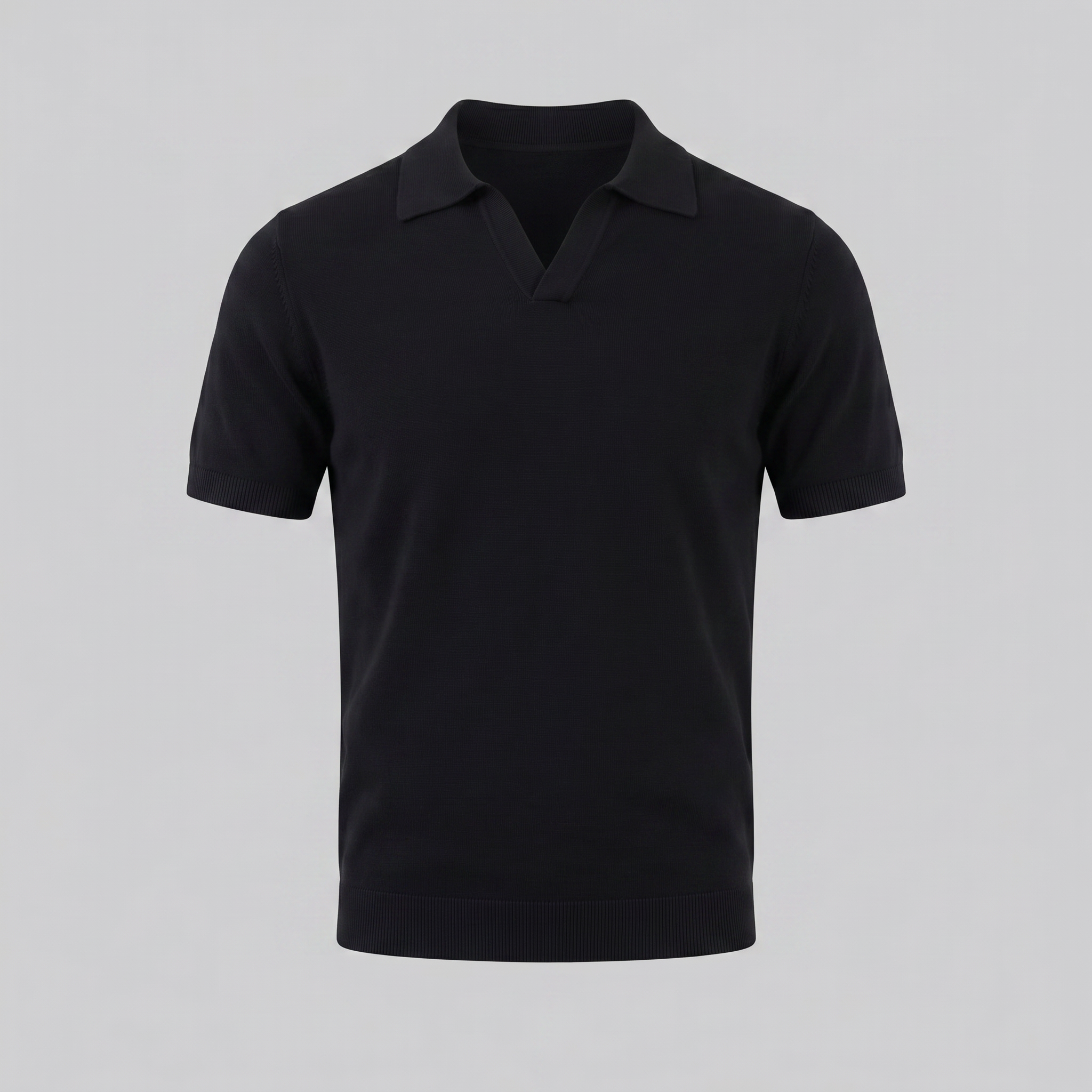 Men's V-Neck Polo Shirt - Lightweight Cotton - Casual Summer Wear - Multiple Colors