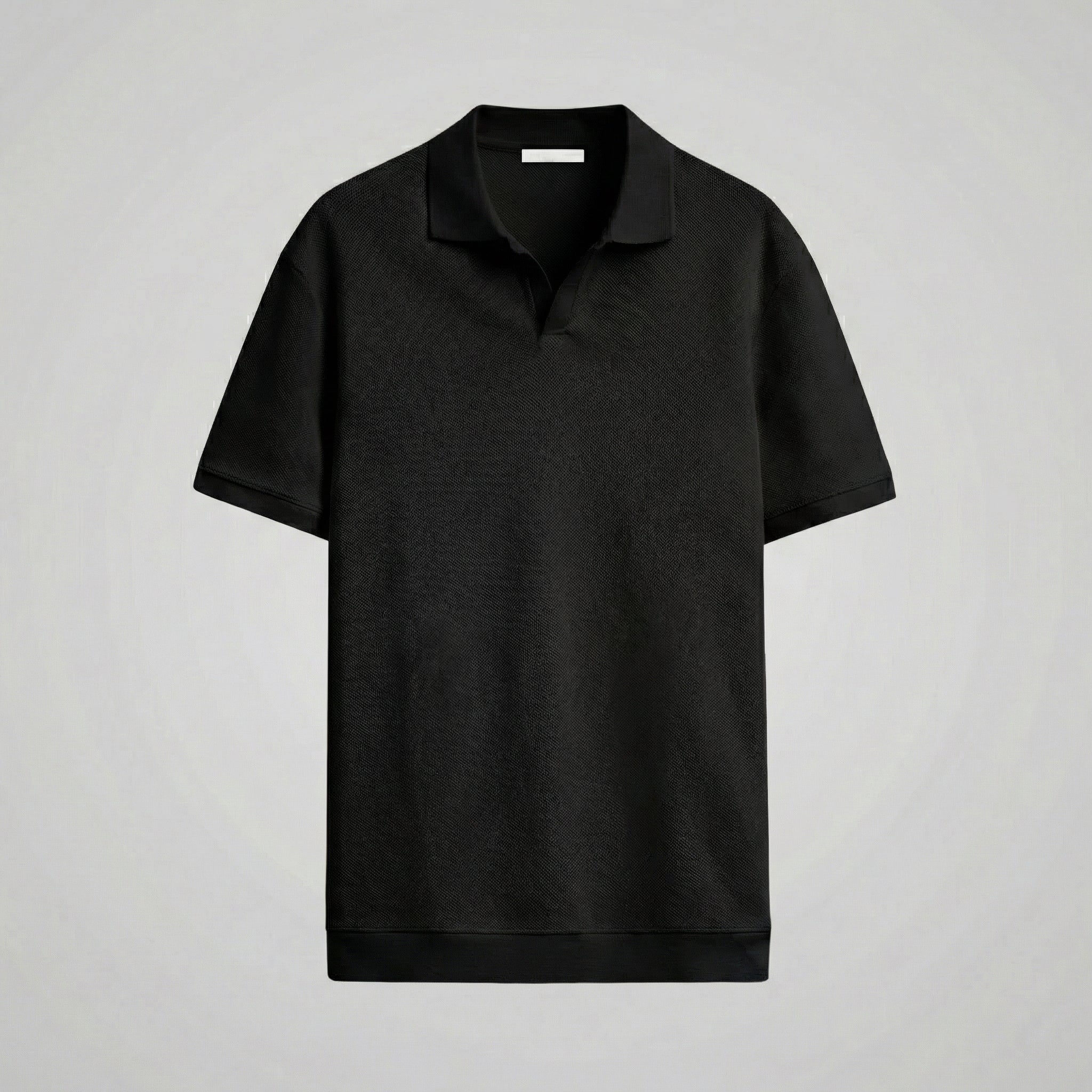 Men's V-Neck Polo Shirt - Structured Fit - Casual Wear - Various Colors
