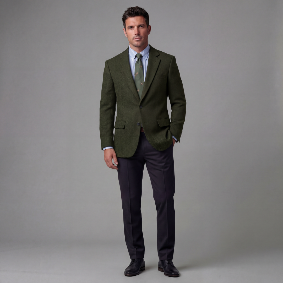 Men's Vintage Blazer Jacket - Classic Fit - Casual or Formal Wear
