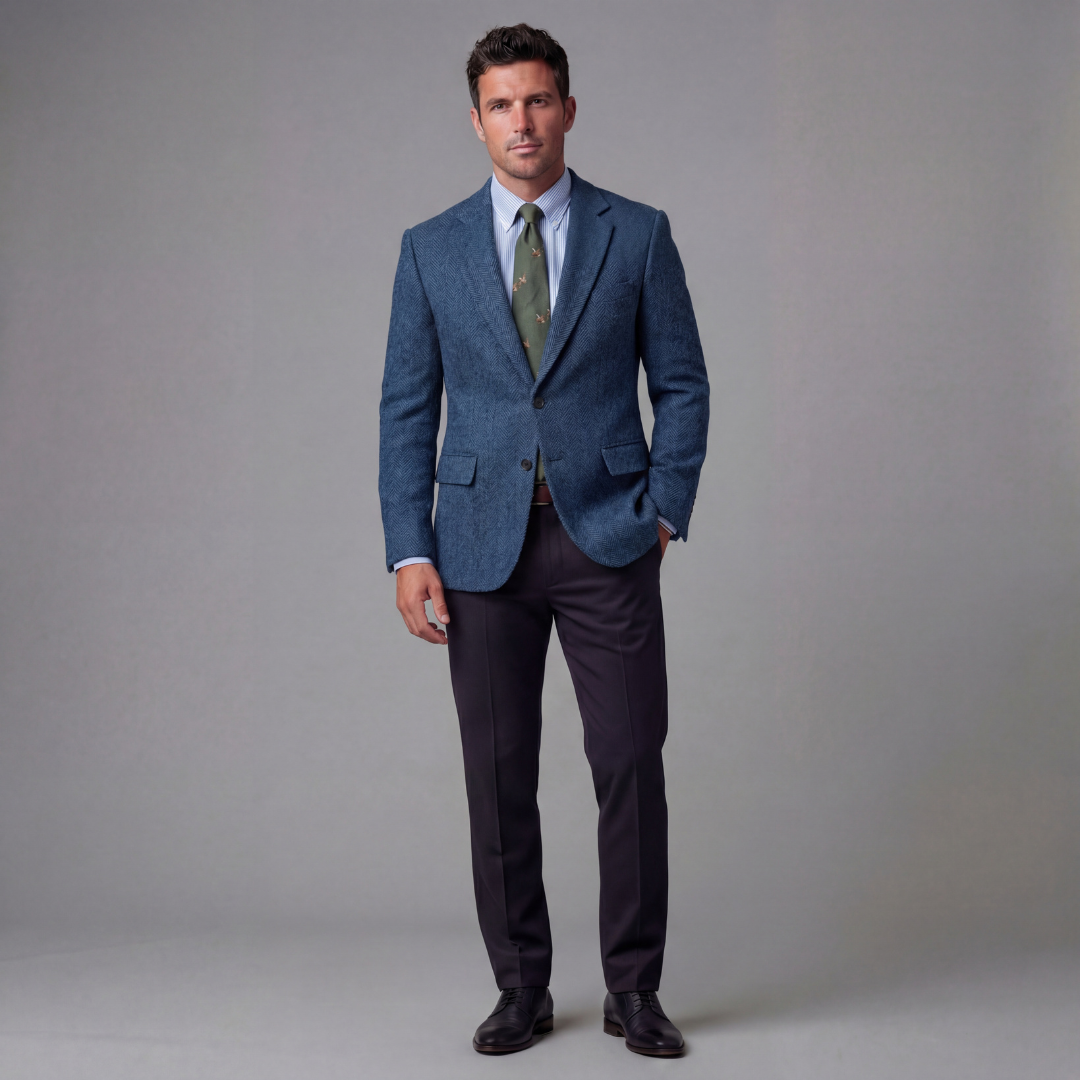 Men's Vintage Blazer Jacket - Classic Fit - Casual or Formal Wear