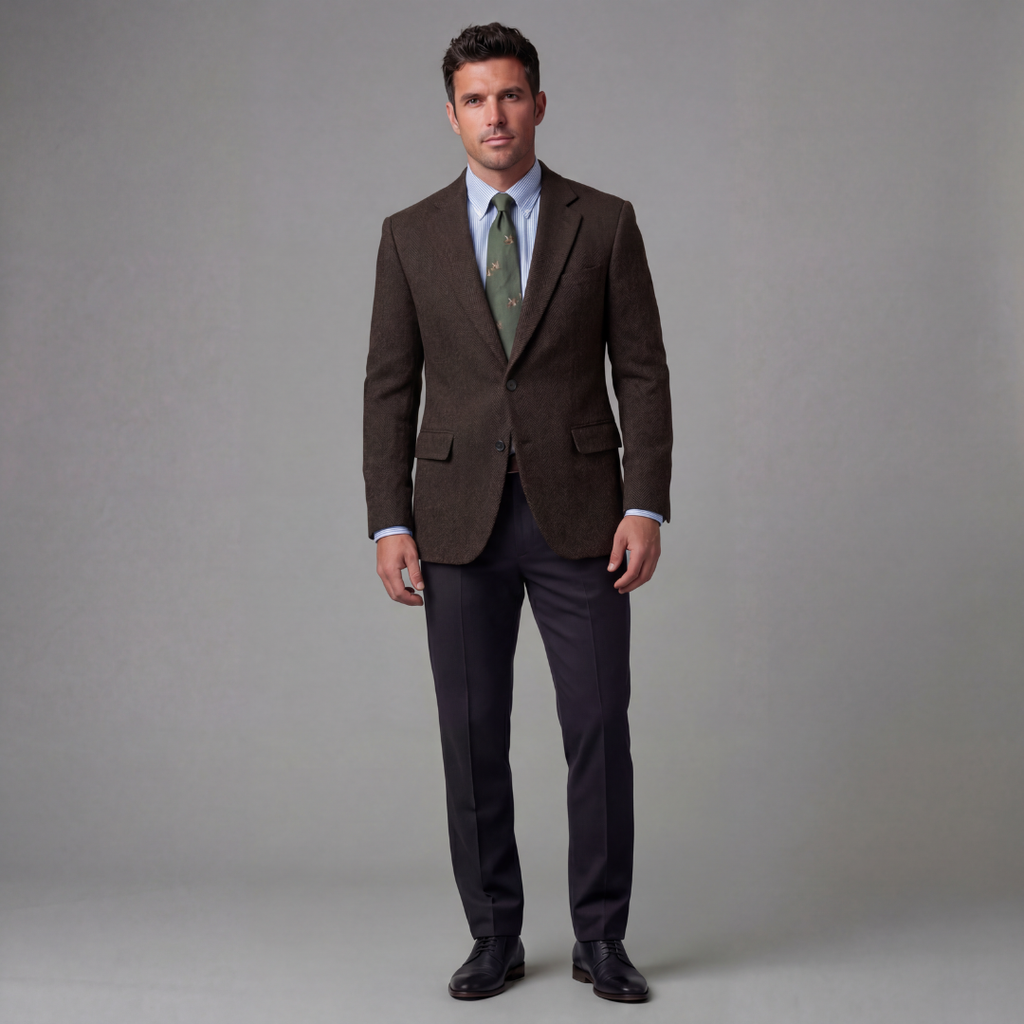 Men's Vintage Blazer Jacket - Classic Fit - Casual or Formal Wear