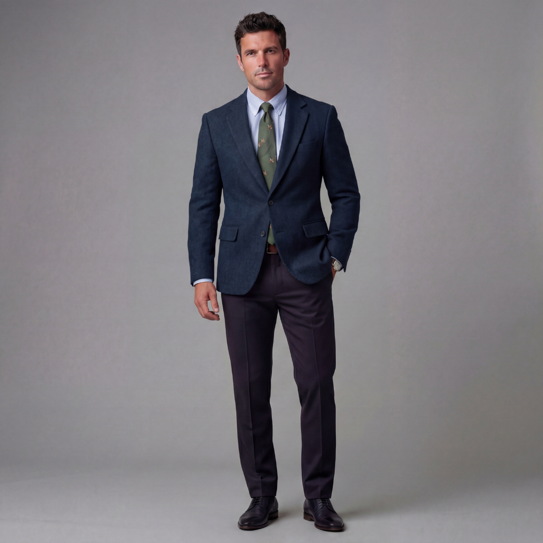 Men's Vintage Blazer Jacket - Classic Fit - Casual or Formal Wear