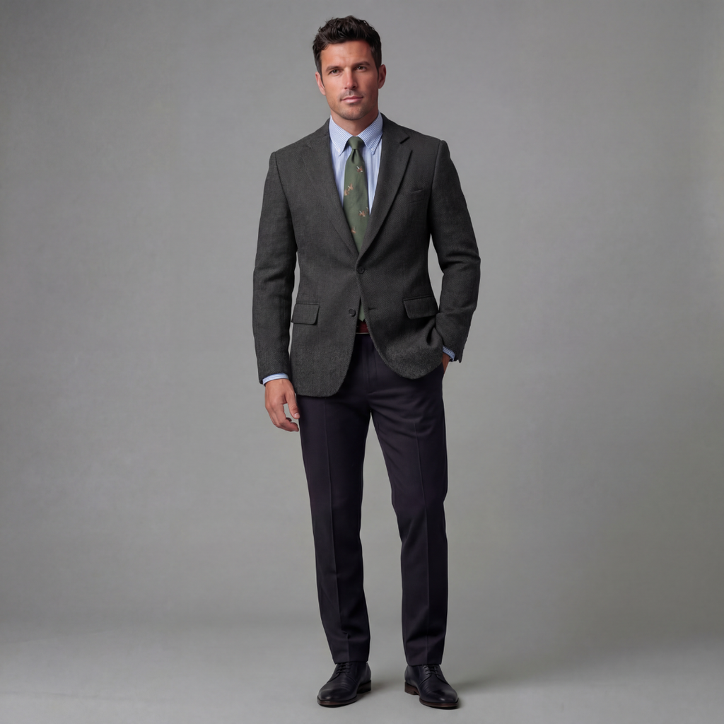 Men's Vintage Blazer Jacket - Classic Fit - Casual or Formal Wear