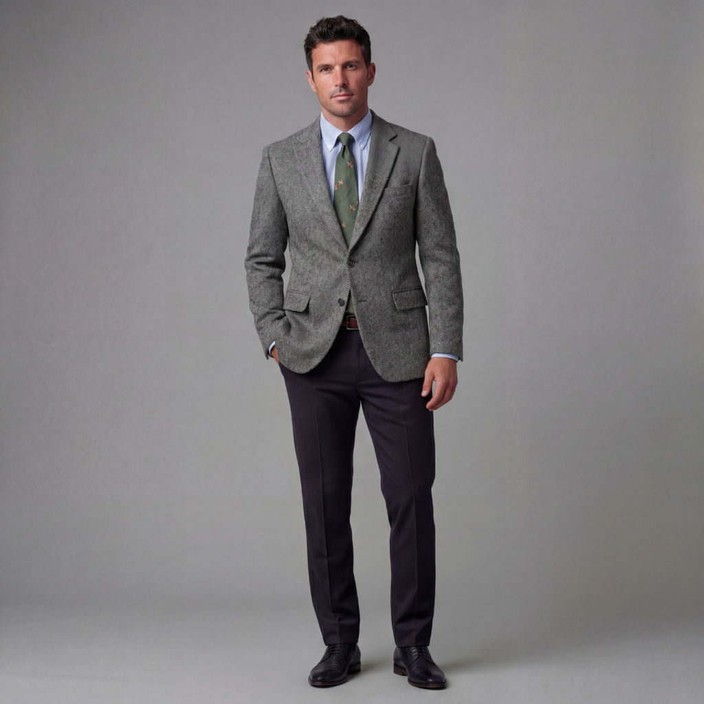 Men's Vintage Blazer Jacket - Classic Fit - Casual or Formal Wear