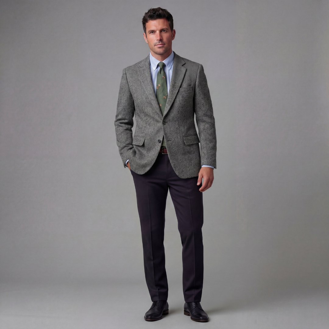Men's Vintage Blazer Jacket - Classic Fit - Casual or Formal Wear