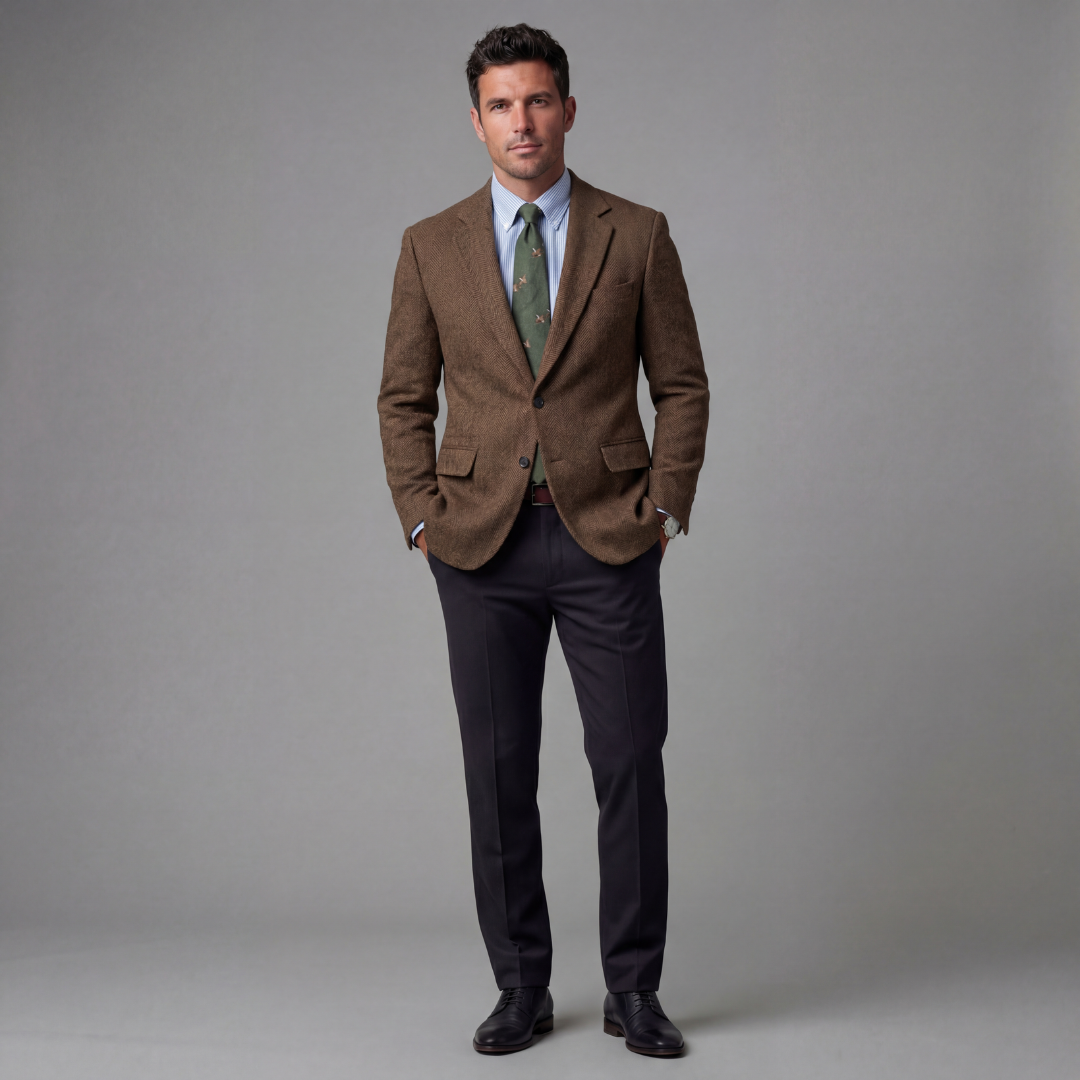 Men's Vintage Blazer Jacket - Classic Fit - Casual or Formal Wear