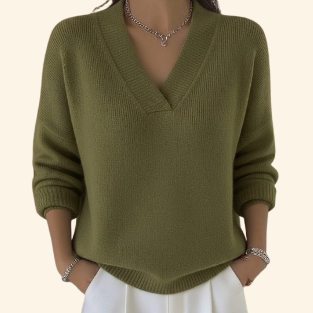 Elegant Knit Jumper | Soft Cotton Blend | Casual Wear for Women