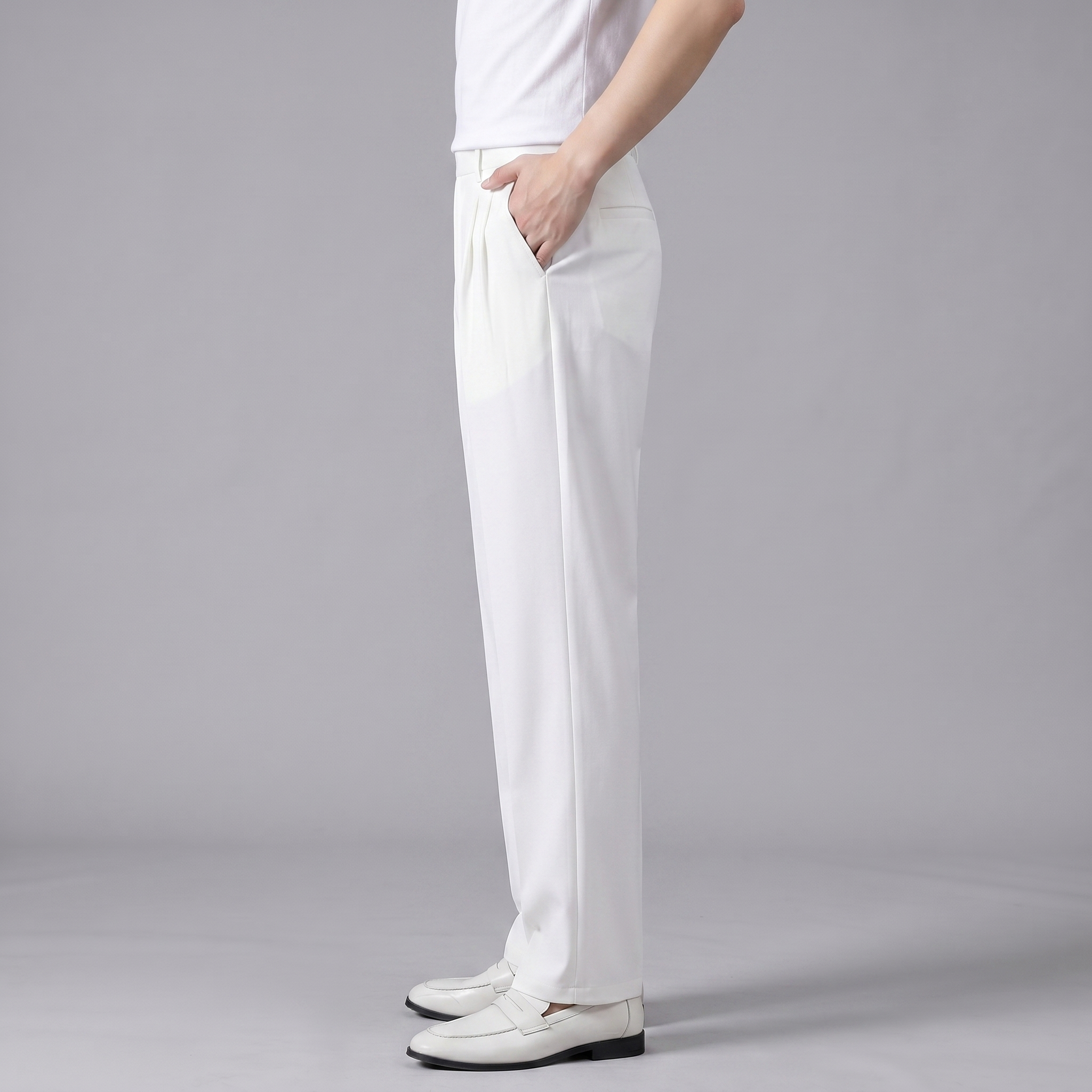 Oversized Relaxed Fit Trousers for Men - Comfortable Cotton Casual Pants