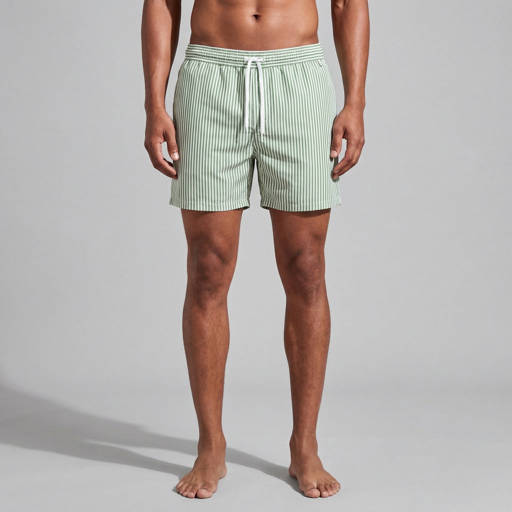 Quick-Dry Men's Swim Shorts - Casual Trunks for Beach and Pool Wear