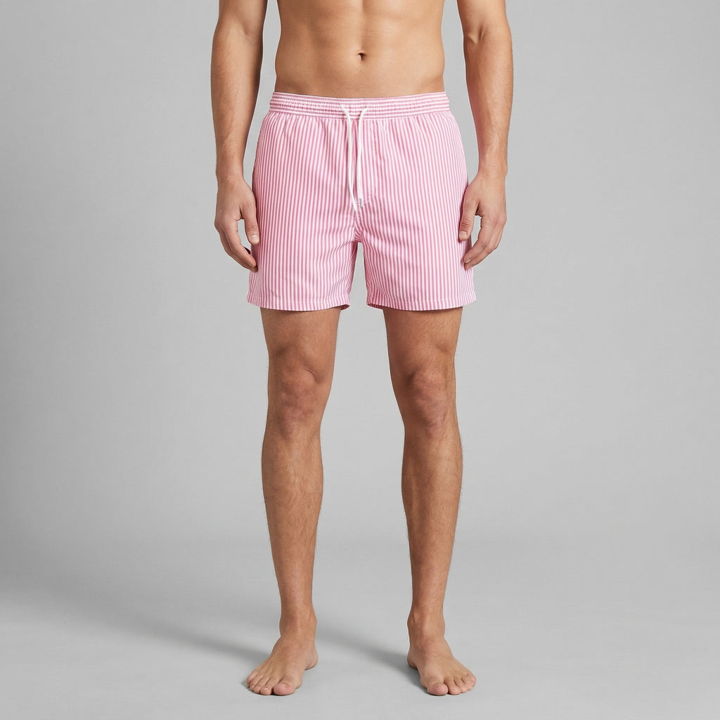 Quick-Dry Men's Swim Shorts - Casual Trunks for Beach and Pool Wear
