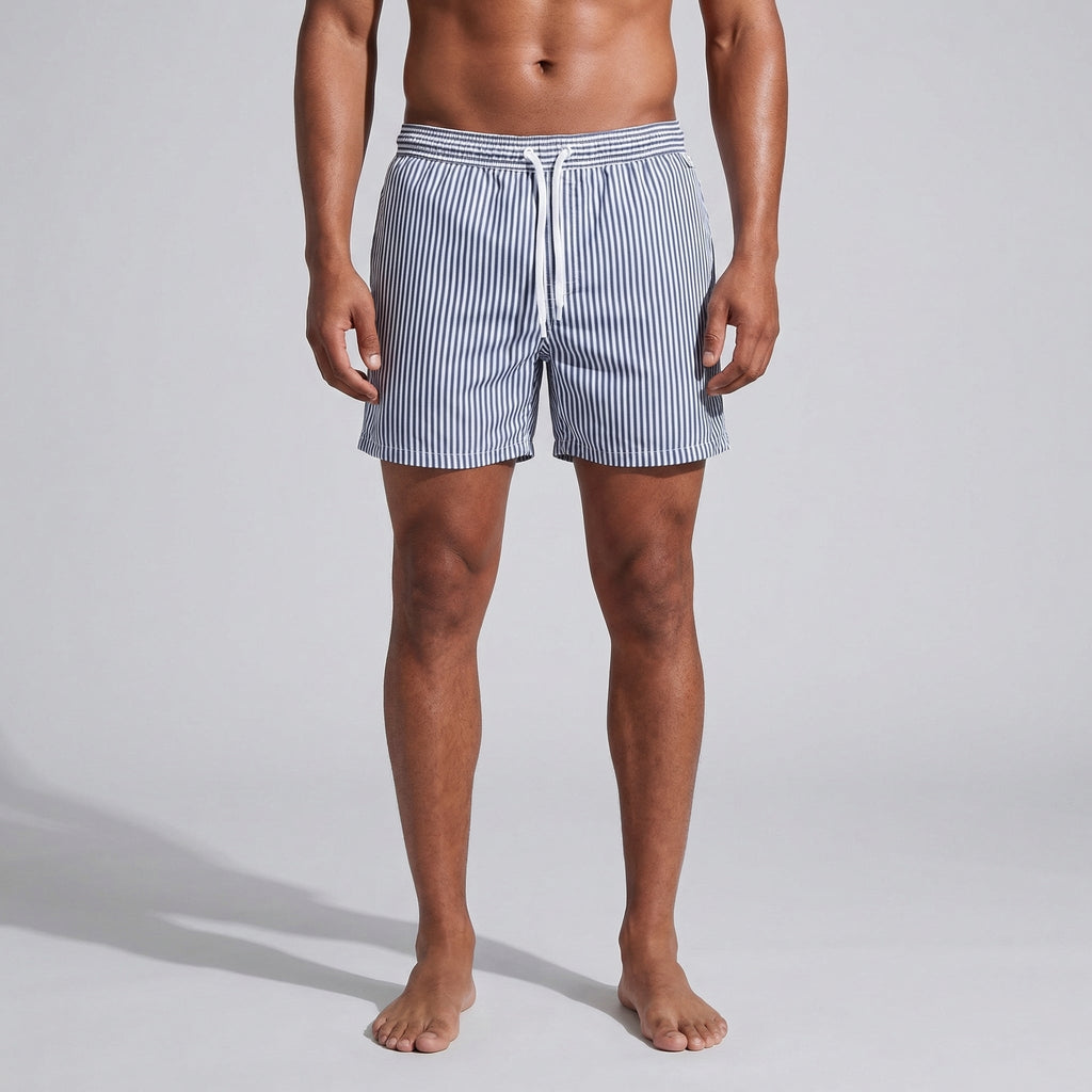 Quick-Dry Men's Swim Shorts - Casual Trunks for Beach and Pool Wear