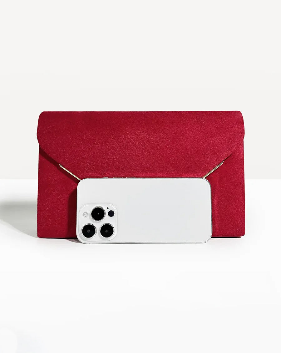 Suede Velvet Envelope Clutch Bag Women UK – Evening Events Parties