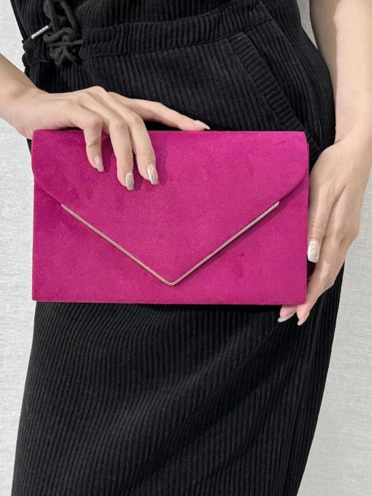 Suede Velvet Envelope Clutch Bag Women UK – Evening Events Parties