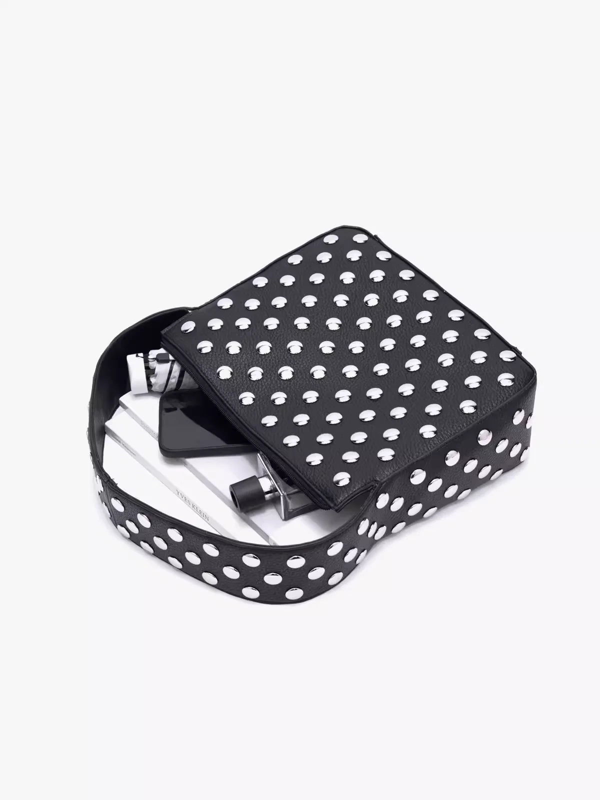 Black Structured Shoulder Bag Women UK – Ebon Élan Design for Smart Casual Office Wear, Everyday Use