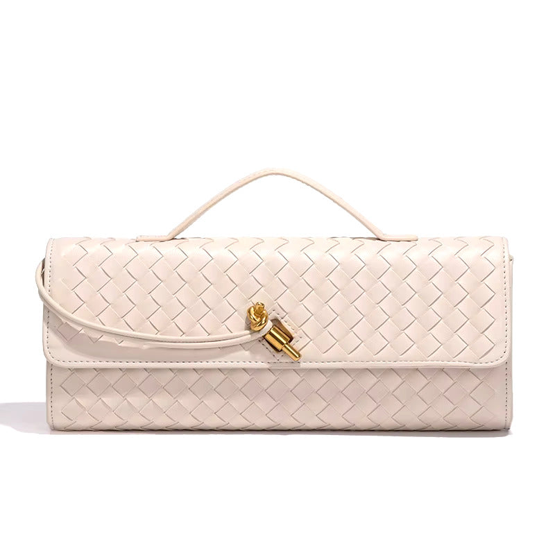 Woven Vegan Leather Clutch Bag Women UK – Chic Evening Accessory, Smart Casual Use