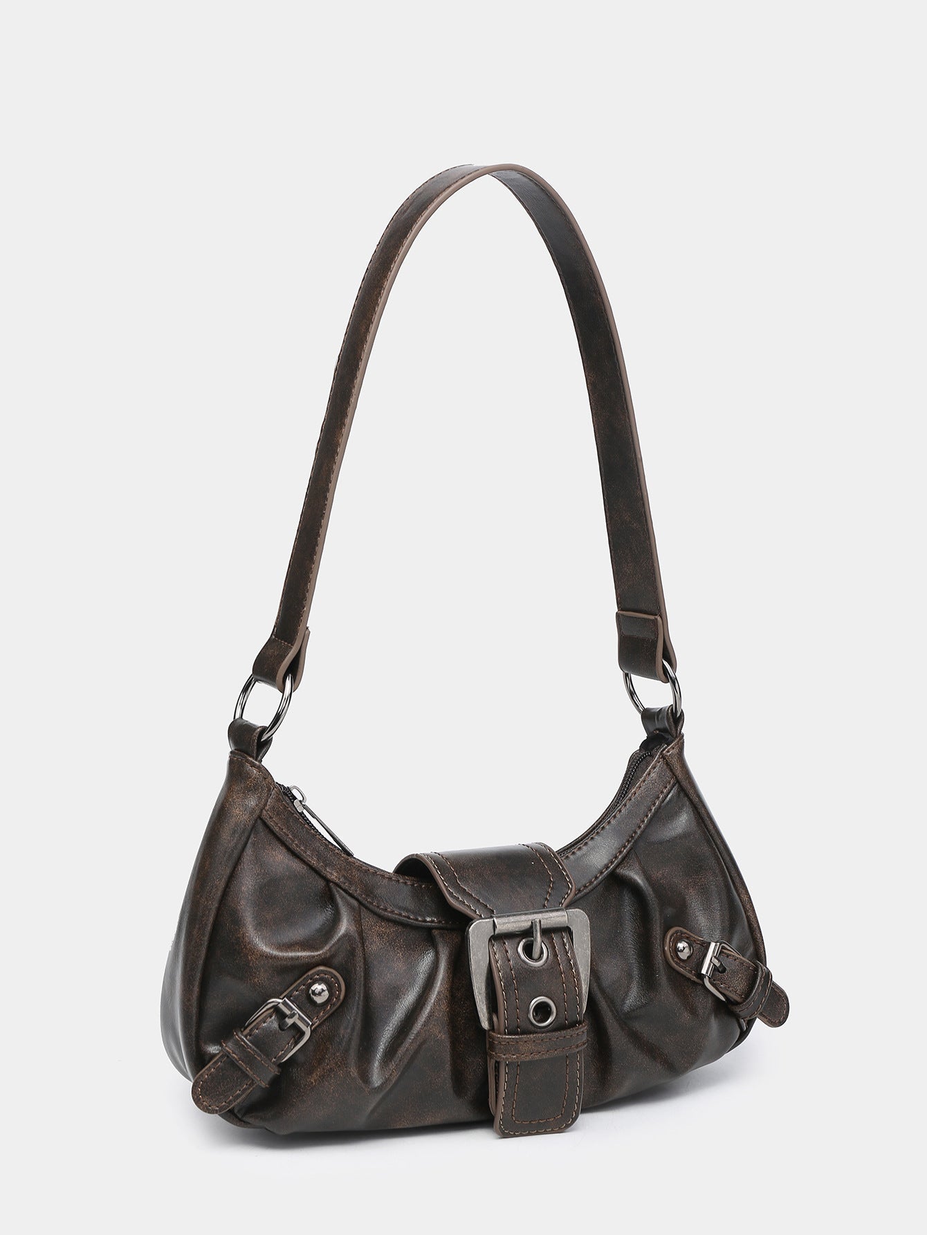 Distressed Faux Leather Hobo Bag Women UK – Everyday Use, Smart Casual Accessory