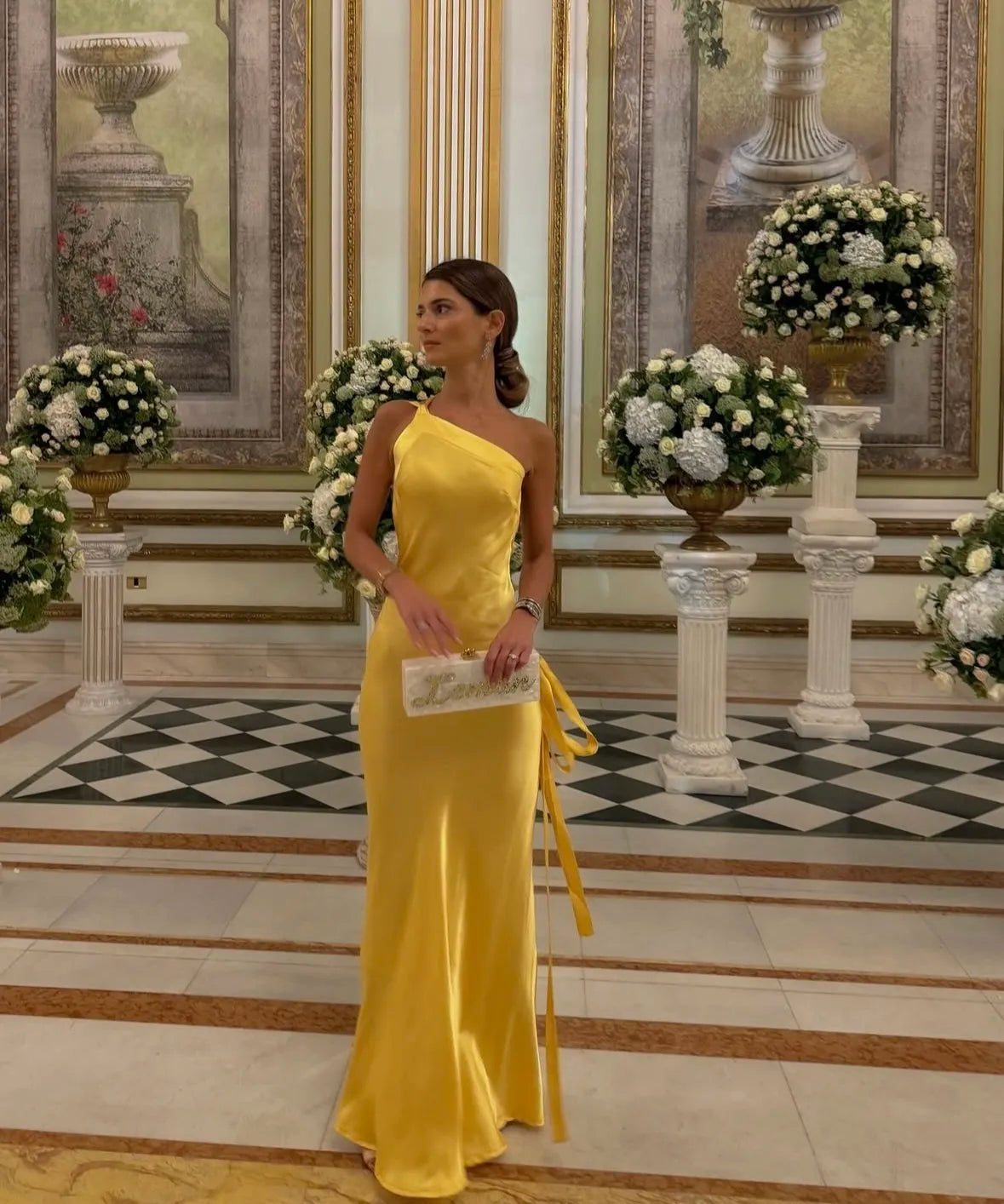 Satin Open Back Maxi Dress | Soft Evening Wear for Special Occasions