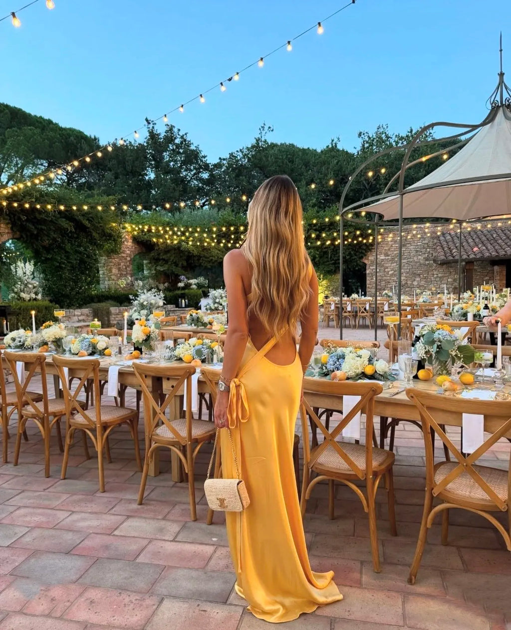Satin Open Back Maxi Dress | Soft Evening Wear for Special Occasions