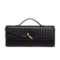 Woven Vegan Leather Clutch Bag Women UK – Chic Evening Accessory, Smart Casual Use
