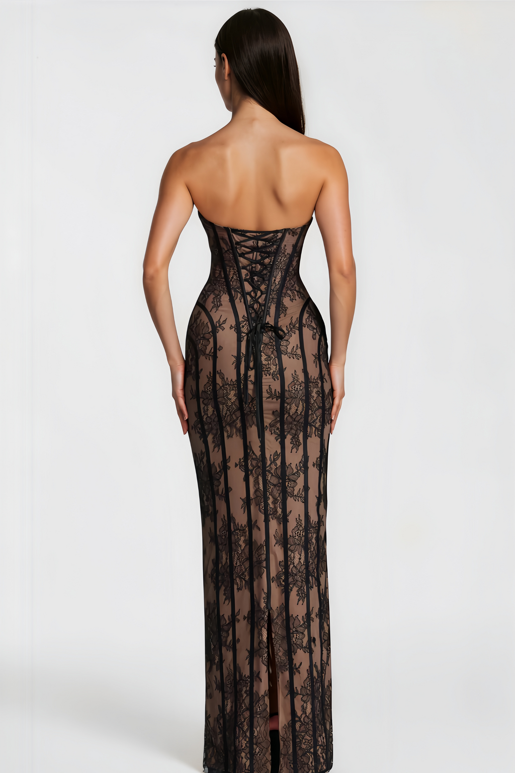 Black Lace Off-Shoulder Maxi Dress Women UK – Formal Occasion, Party Gown
