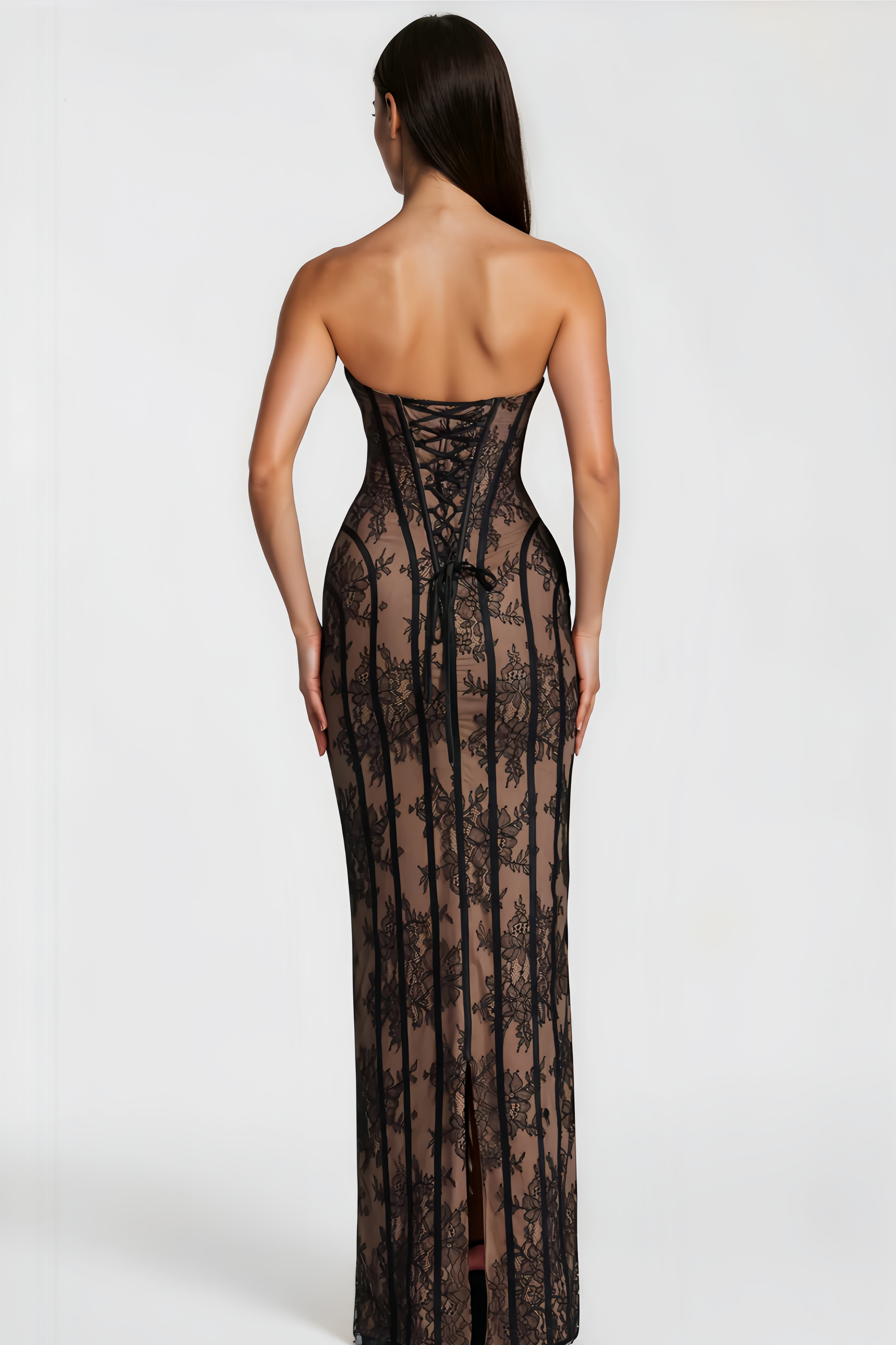 Black Lace Off-Shoulder Maxi Dress Women UK – Formal Occasion, Party Gown