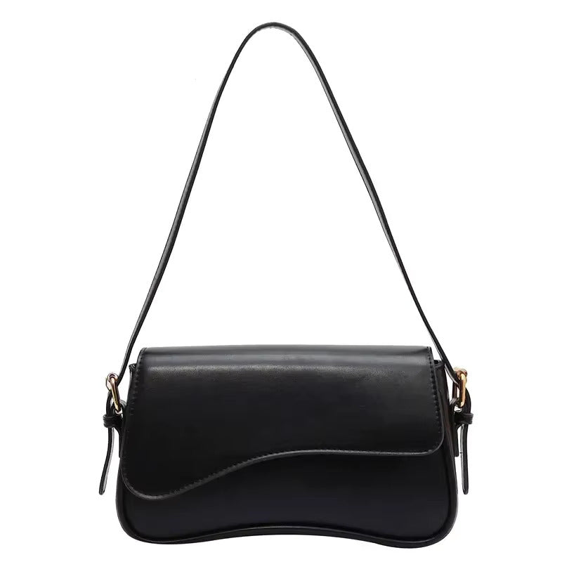 Black Faux Leather Shoulder Bag Women UK – Stylish Handbag for Workwear & Smart Casual