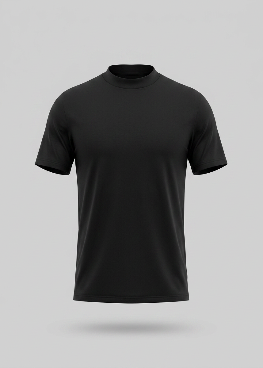 Shiny Men's Crewneck T-Shirt - Lightweight Fabric for Casual Wear