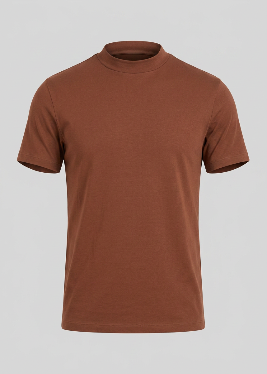 Shiny Men's Crewneck T-Shirt - Lightweight Fabric for Casual Wear