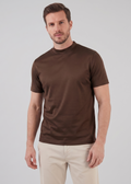 Shiny Men's Crewneck T-Shirt - Lightweight Fabric for Casual Wear