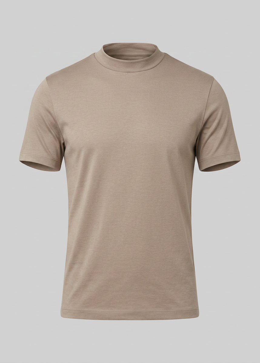 Shiny Men's Crewneck T-Shirt in Soft Fabric for Casual Wear