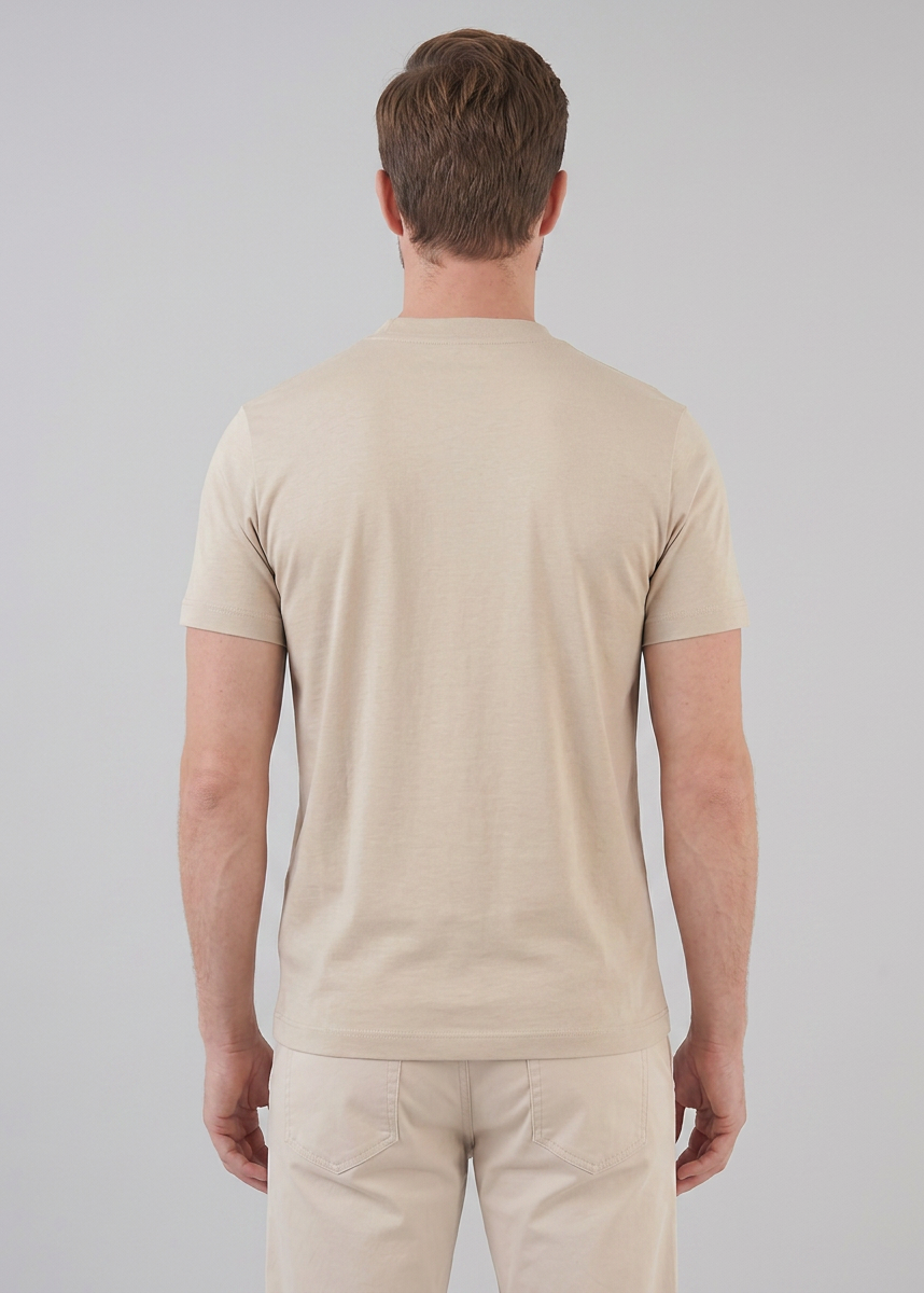 Shiny Men's Crewneck T-Shirt in Soft Fabric for Casual Wear
