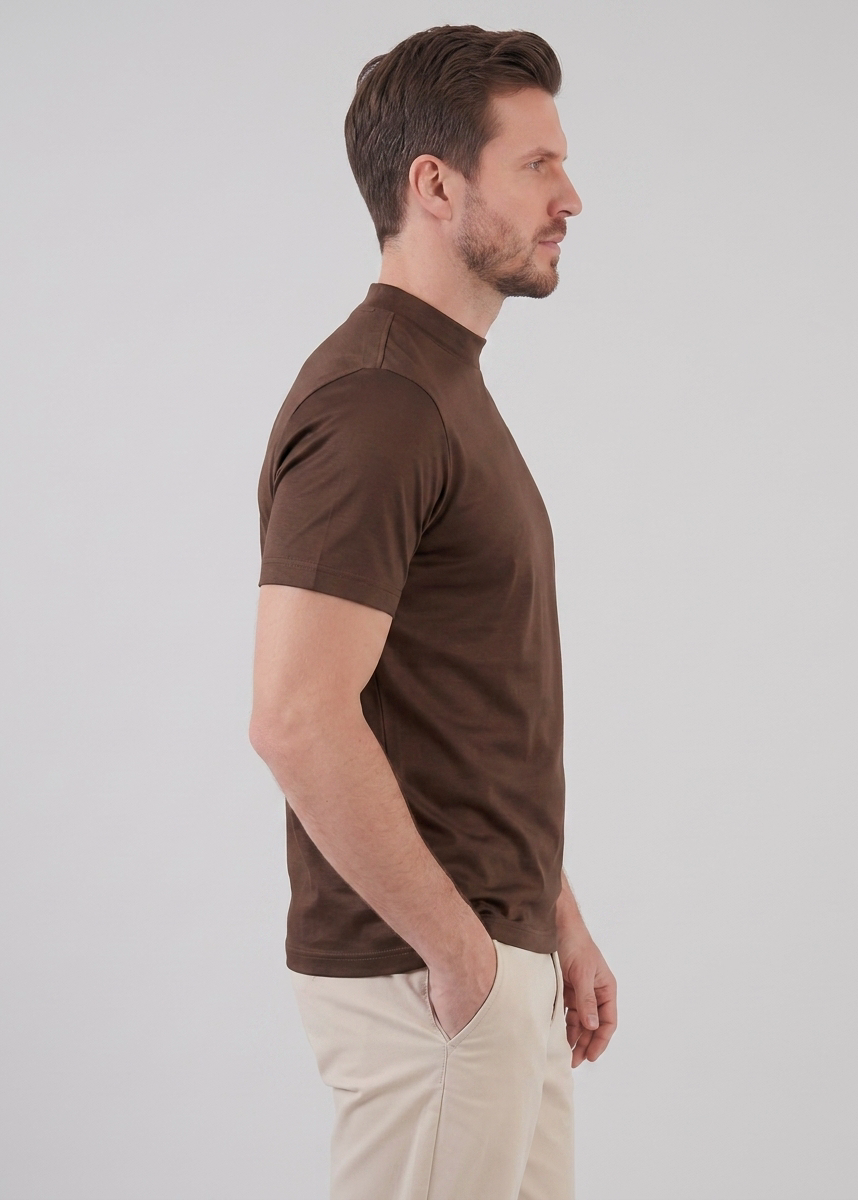 Shiny Men's Crewneck T-Shirt in Soft Fabric for Casual Wear