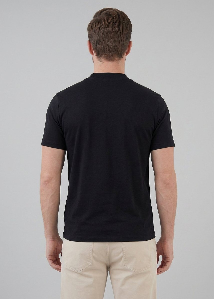 Shiny Men's Crewneck T-Shirt in Soft Fabric for Casual Wear