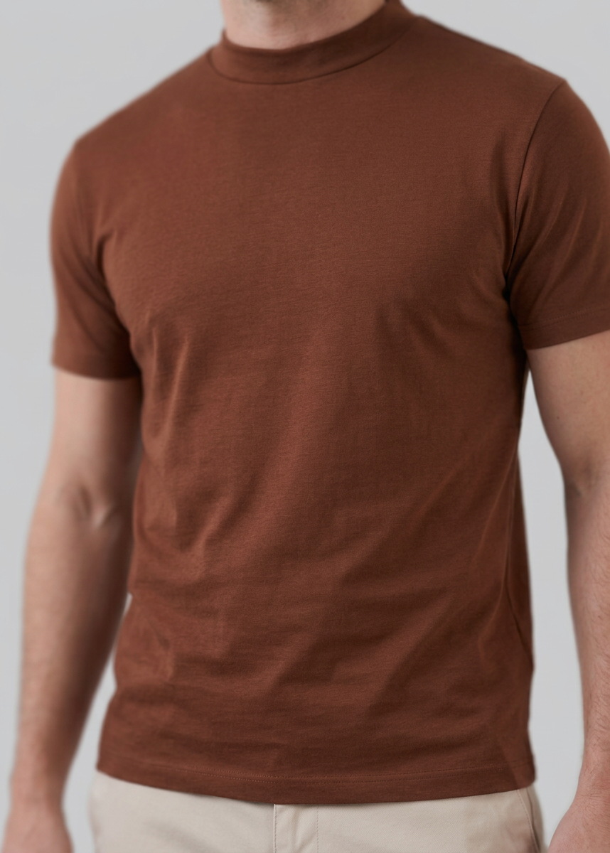 Shiny Men's Crewneck T-Shirt in Soft Fabric for Casual Wear
