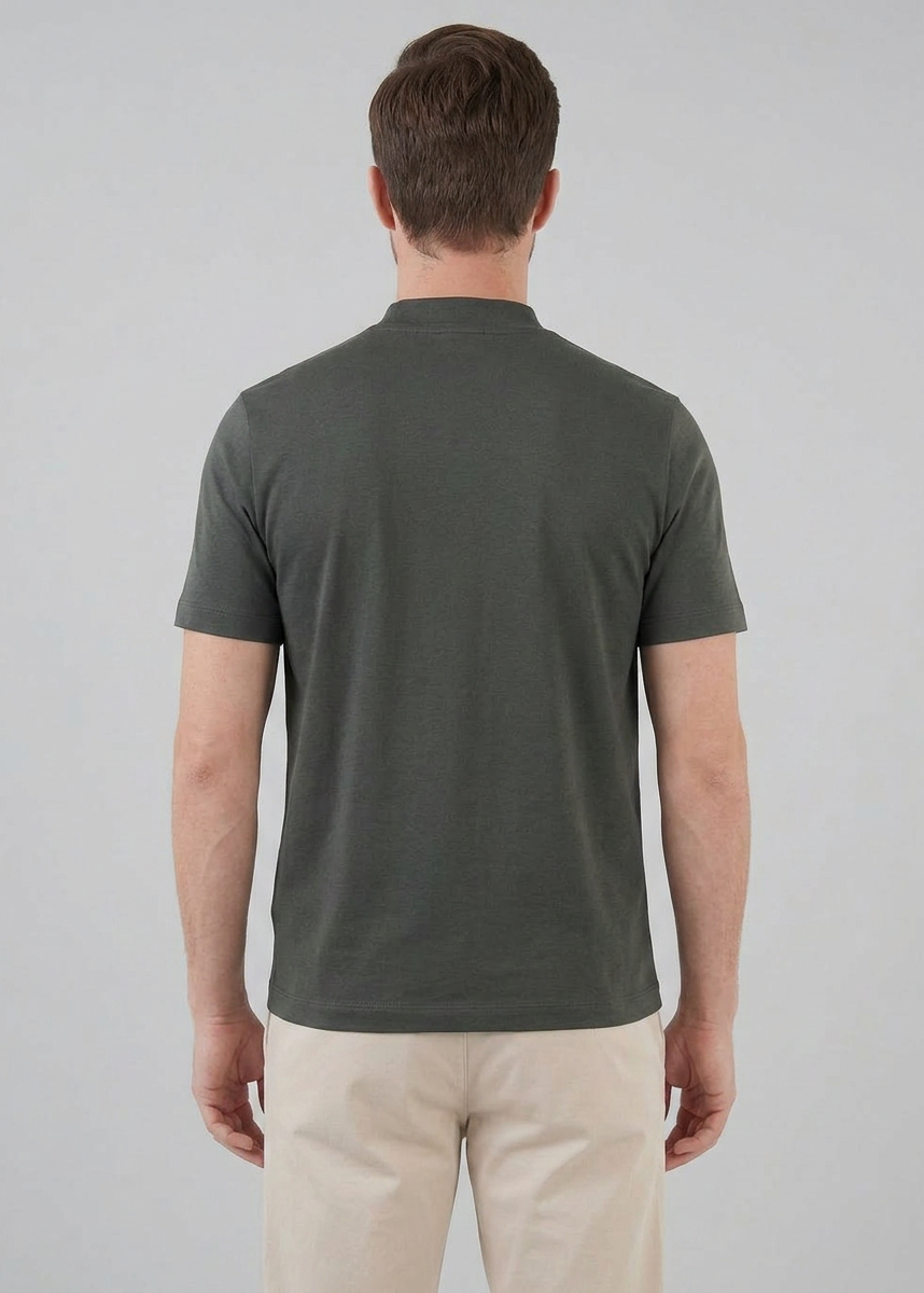Shiny Men's Crewneck T-Shirt in Soft Fabric for Casual Wear