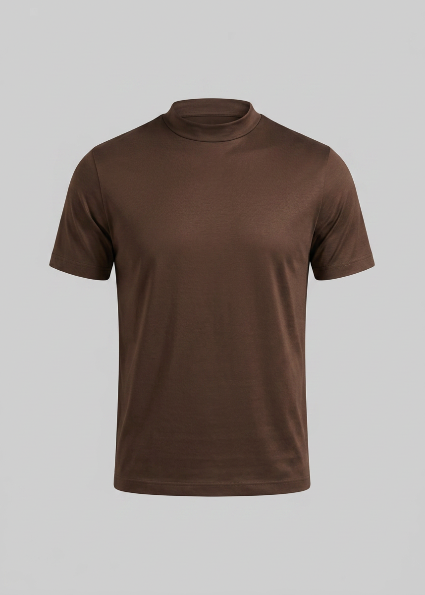 Shiny Men's Crewneck T-Shirt in Soft Fabric for Casual Wear