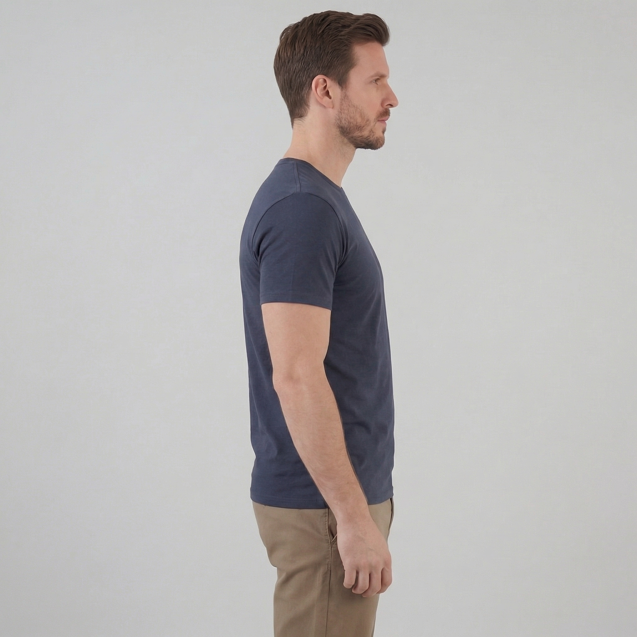 Slim Fit Cotton T-Shirt for Men - Casual Wear, Short Sleeve, Various Colors