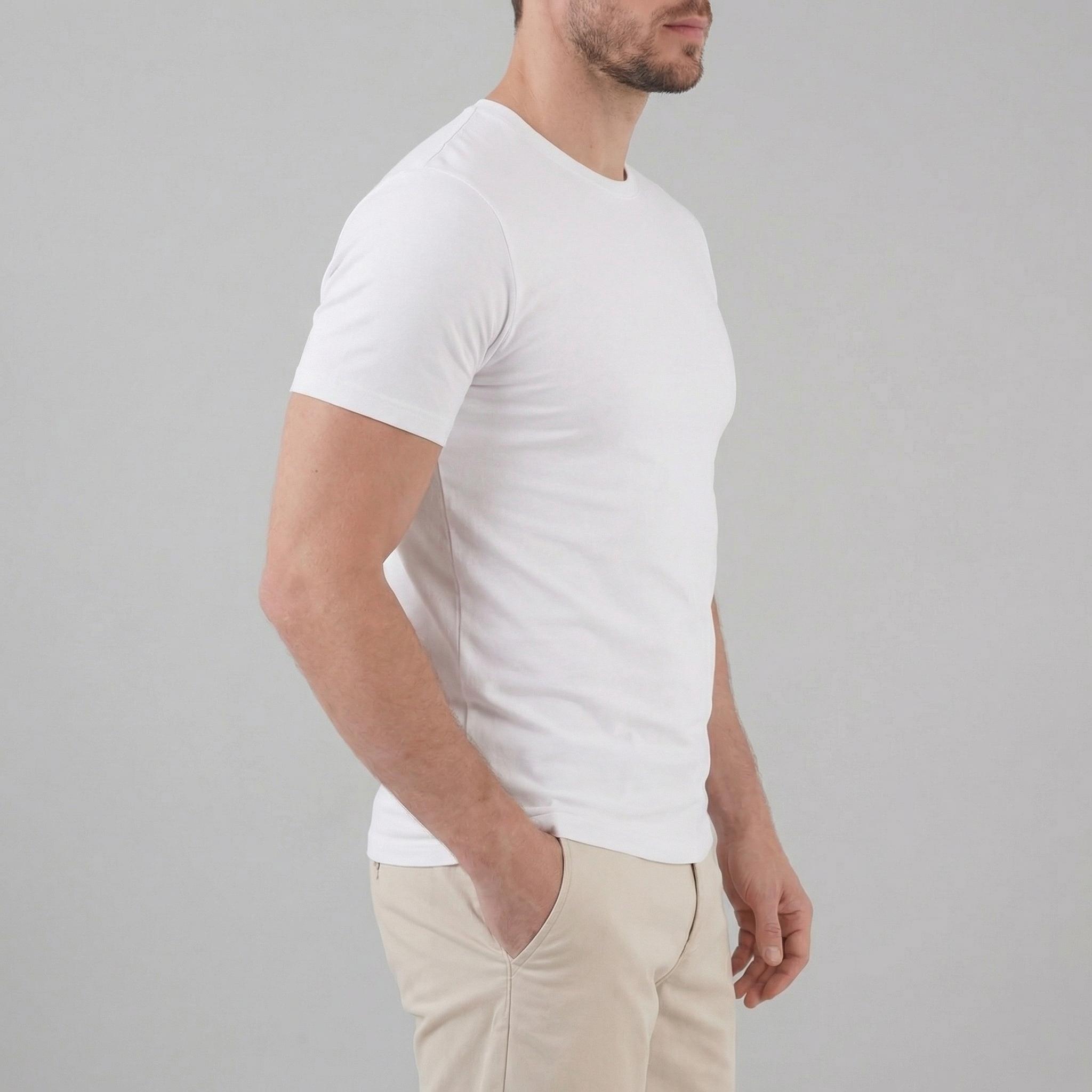 Slim Fit Cotton T-Shirt for Men - Casual Wear, Short Sleeve, Various Colors