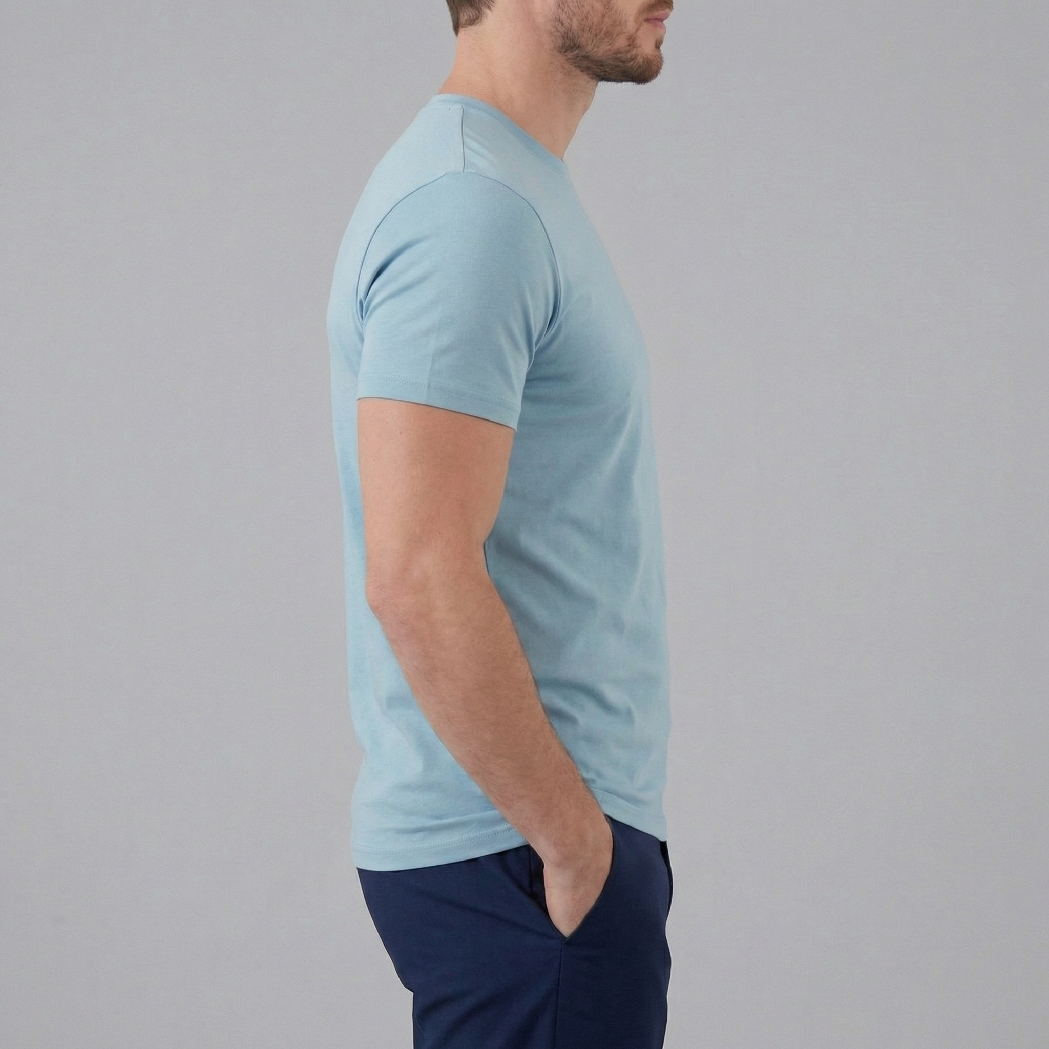 Slim Fit Cotton T-Shirt for Men - Casual Wear, Short Sleeve, Various Colors